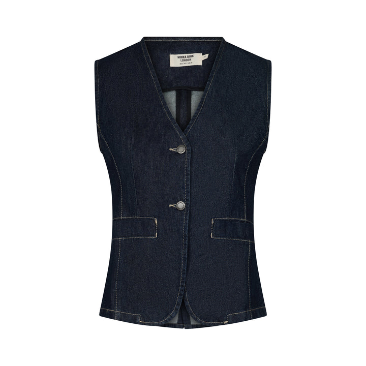 Hani Waistcoat - Dark Wash