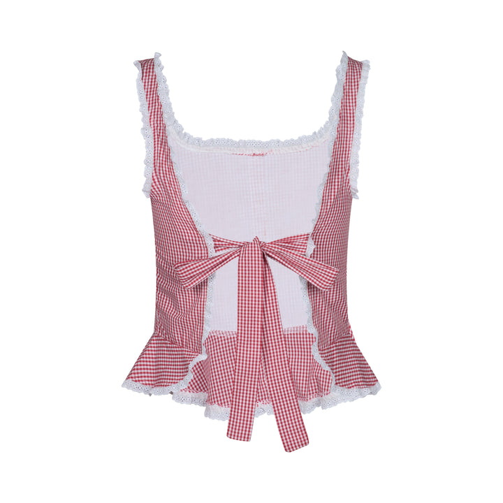 Lola Top - Red Gingham