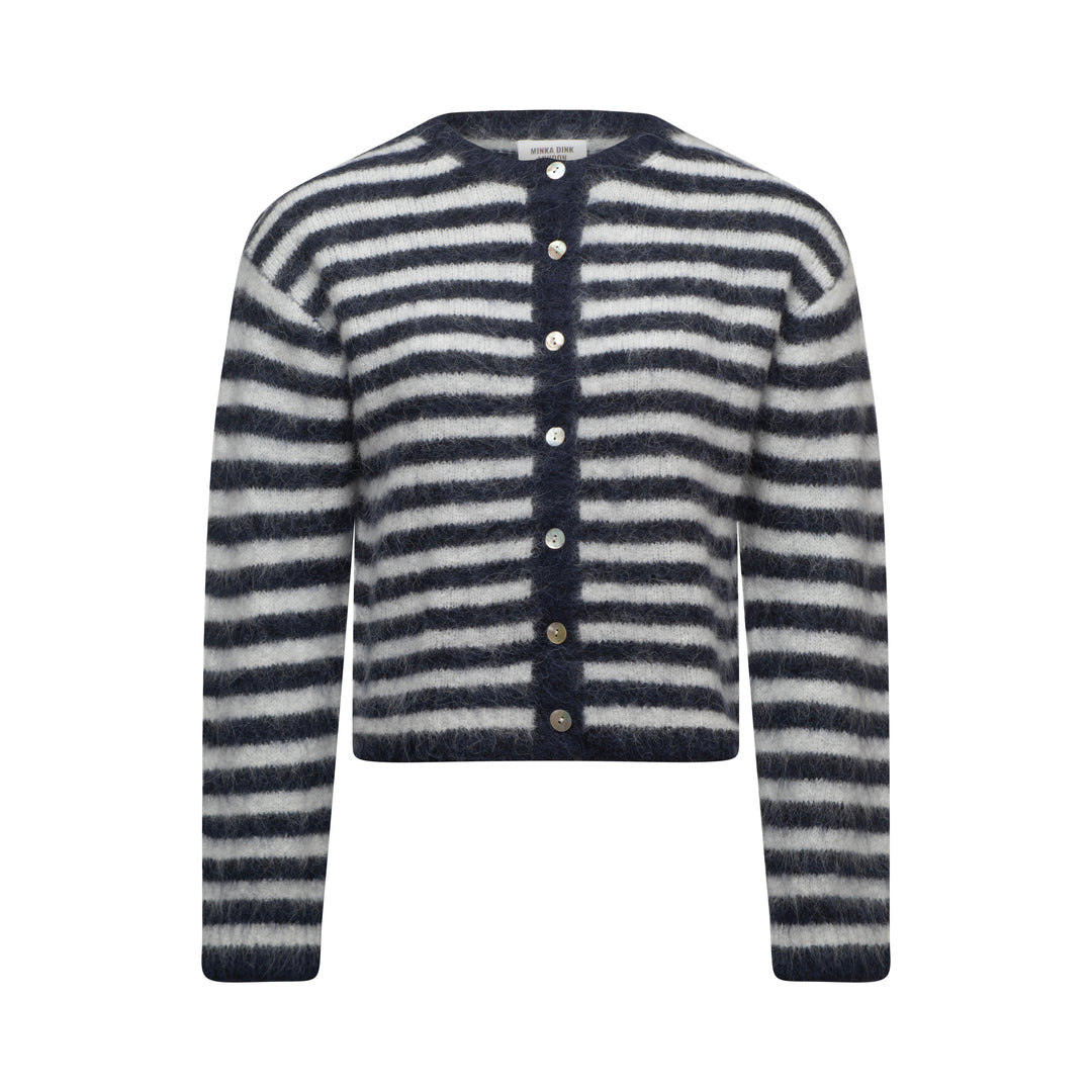 Evie Cardigan - Navy Stripe