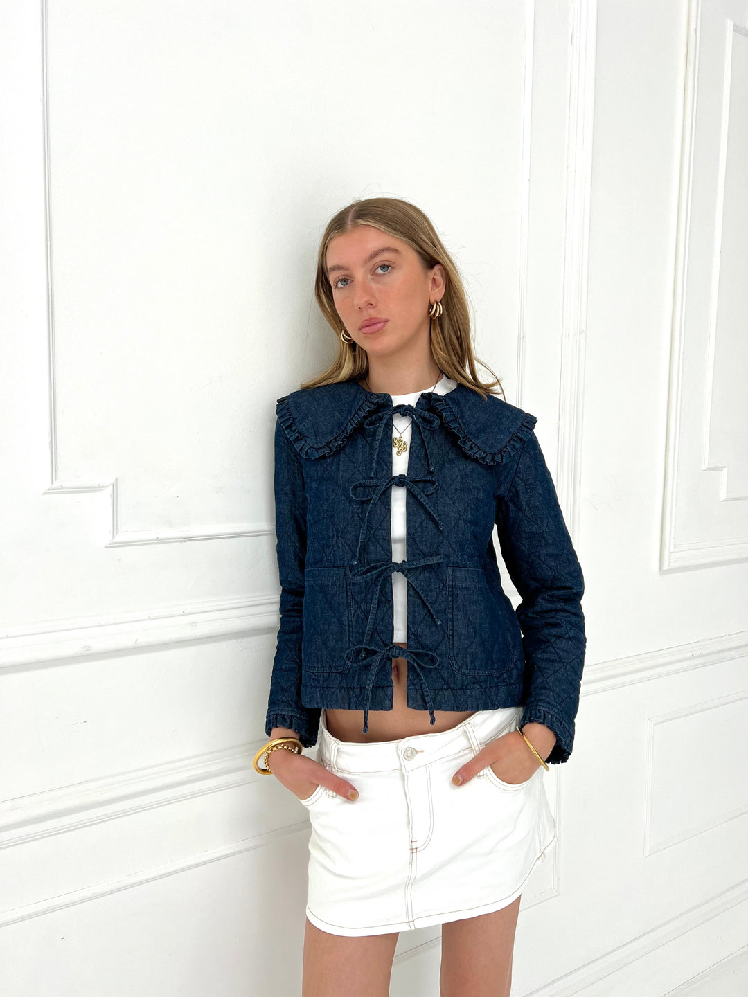 Veste matelassée en denim