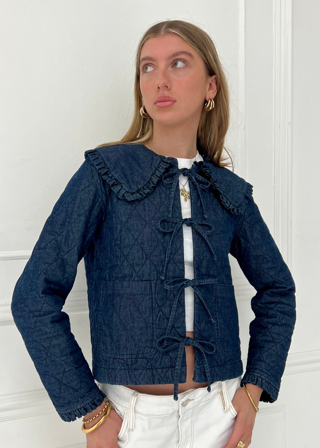 Veste matelassée en denim
