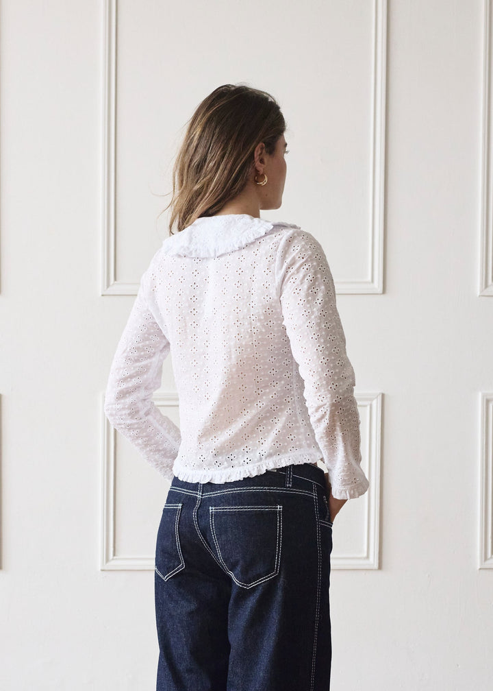 Long Sleeve Bonnie Blouse - White