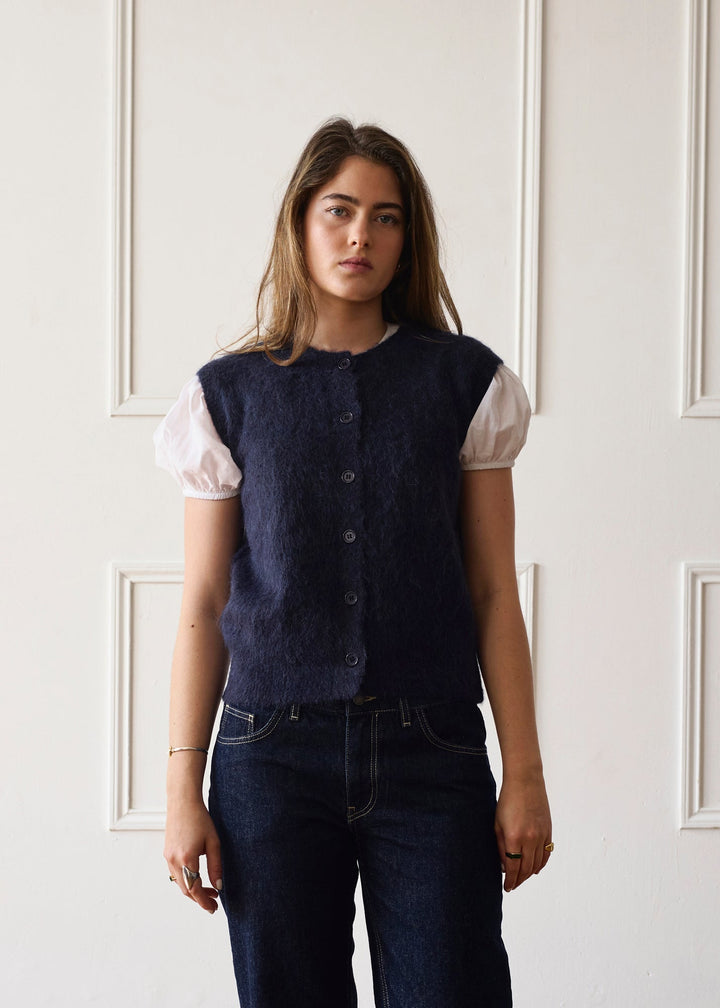 Gilet en Maille - Marine