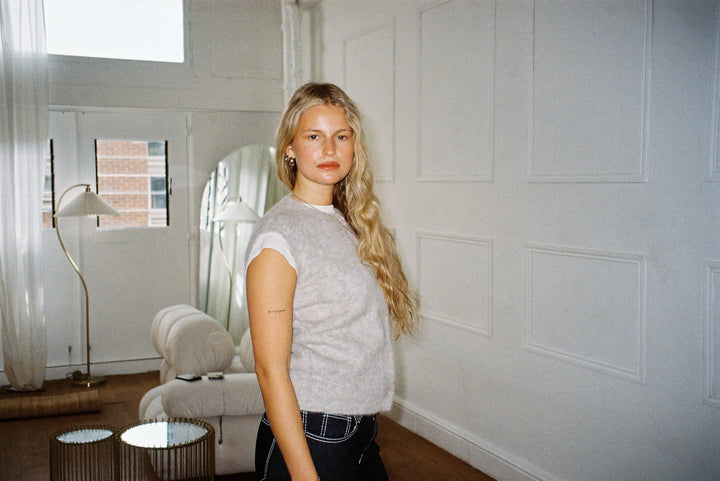 Gilet en Maille - Gris Clair